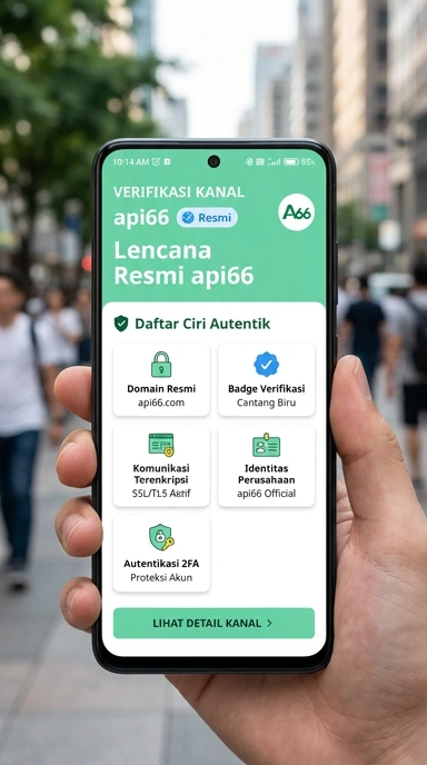 Tampilan kanal resmi api66