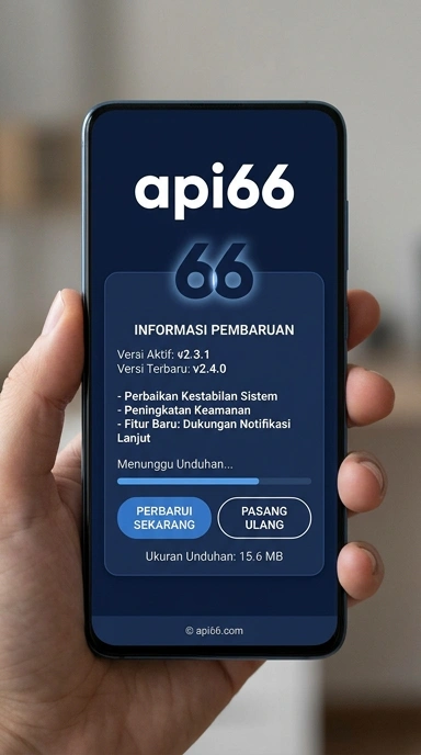 Tampilan riwayat versi api66
