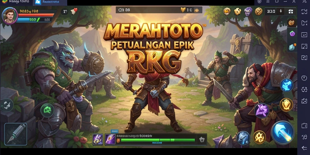 Tampilan visual menakjubkan dari antarmuka permainan RPG MERAHTOTO.