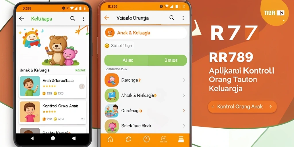 Tampilan antarmuka utama aplikasi Kontrol Orang Tua Anak RR789.
