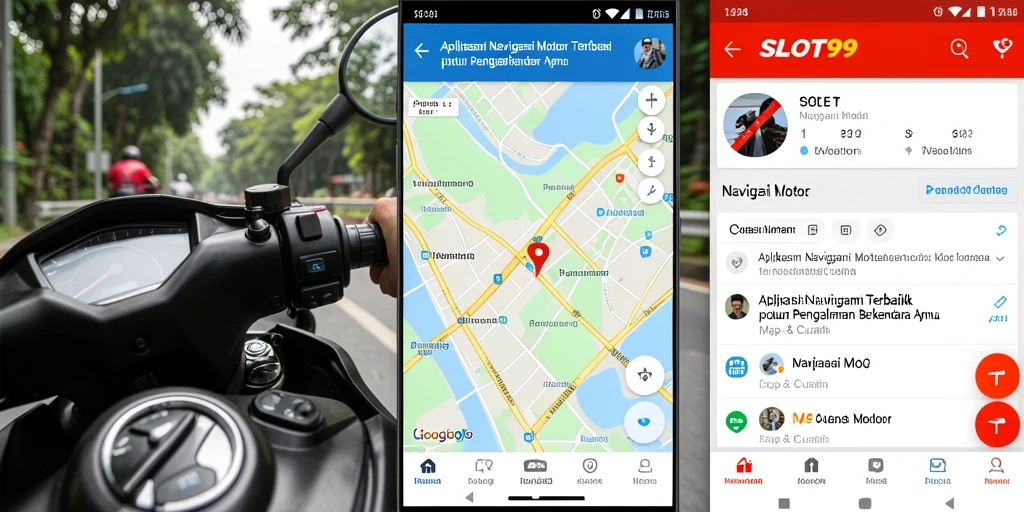 Antarmuka aplikasi SLOT99 yang intuitif dan informatif untuk Navigasi Motor.
