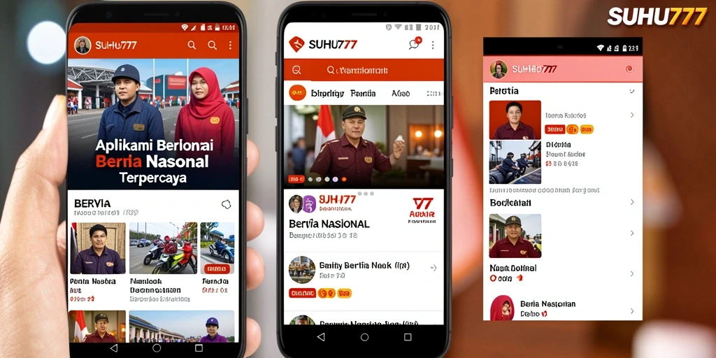 Antarmuka aplikasi SUHU777 yang modern dan informatif.